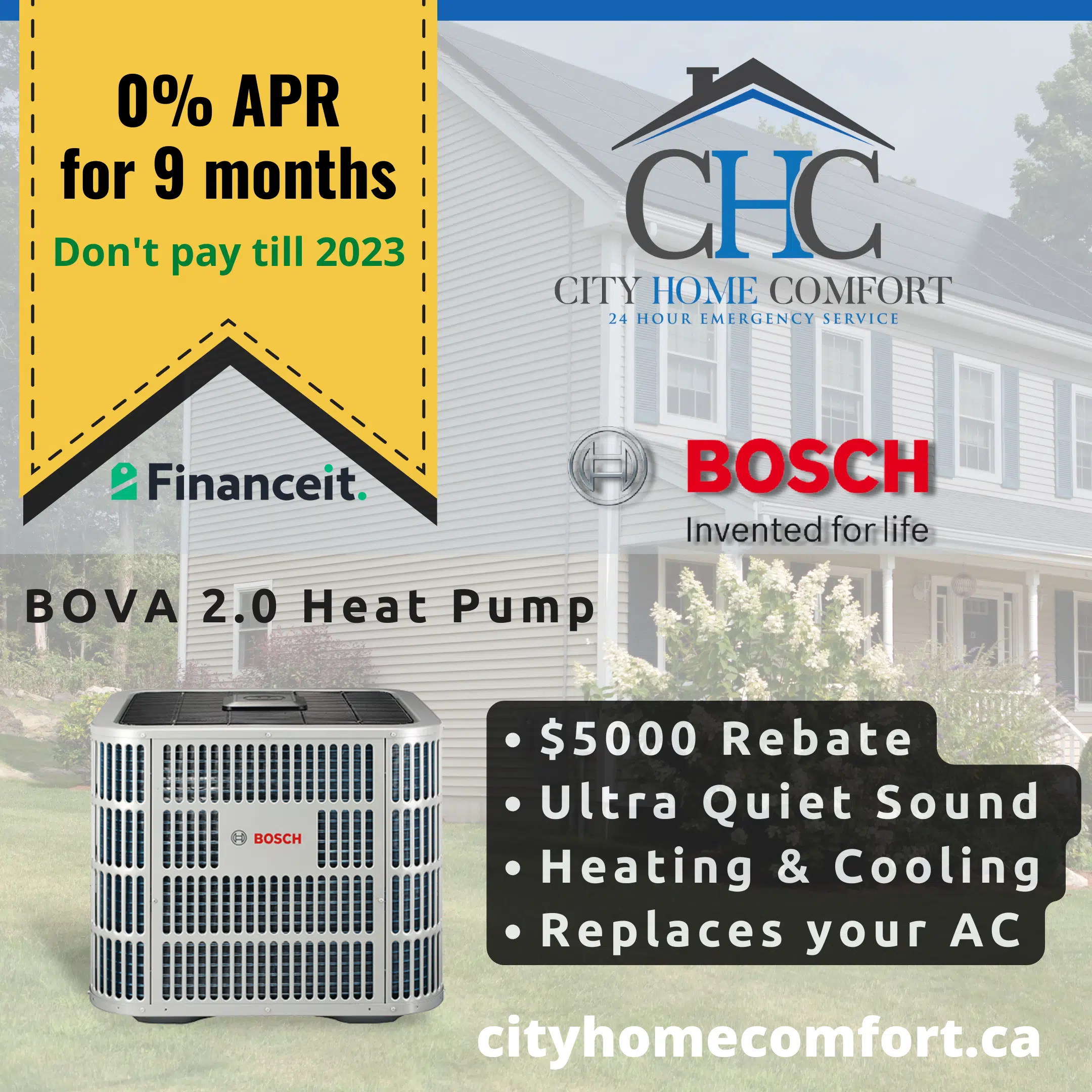 Bosch IDS Heat pump 9 months at 0 Bosch IDS Rebates