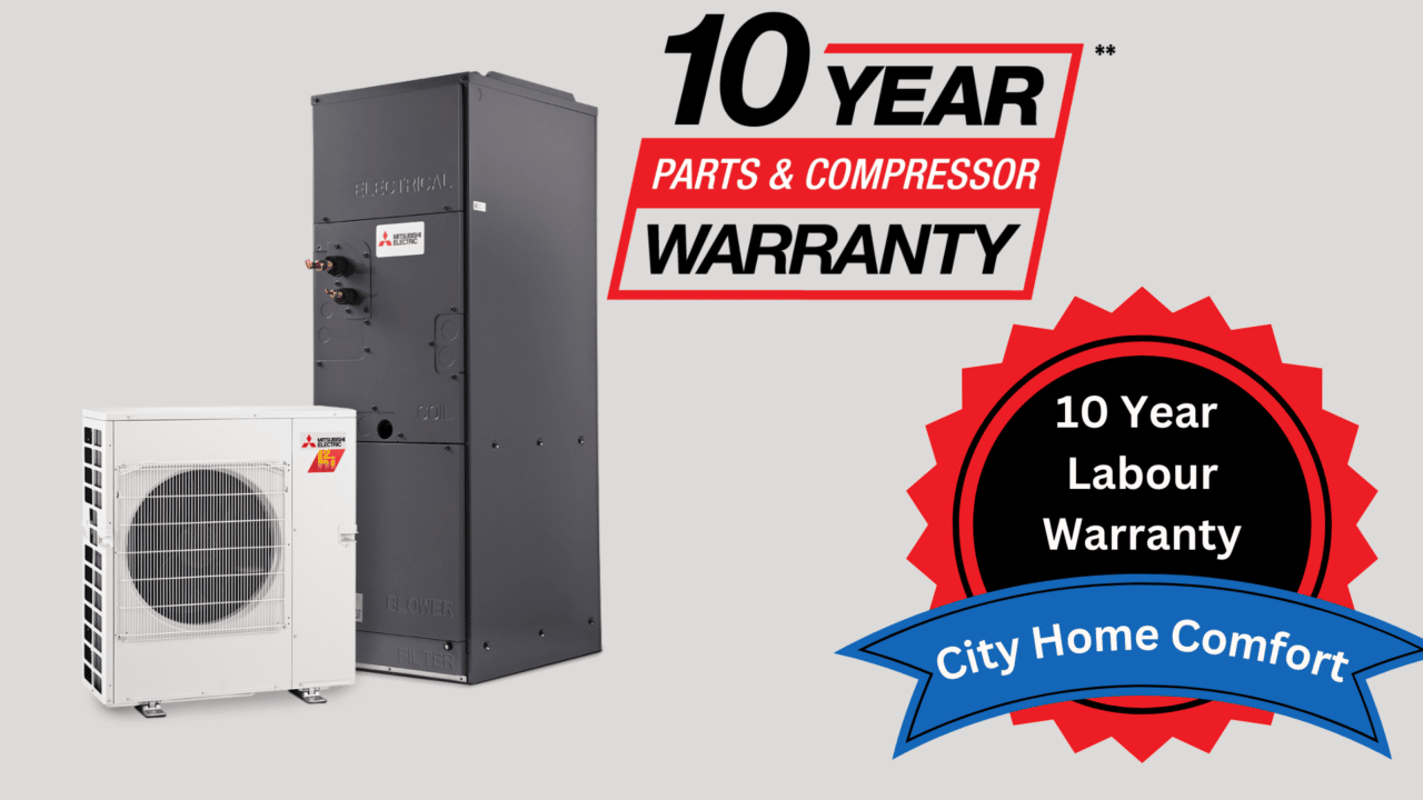 Mitsubishi zuba central heat pump in toronto