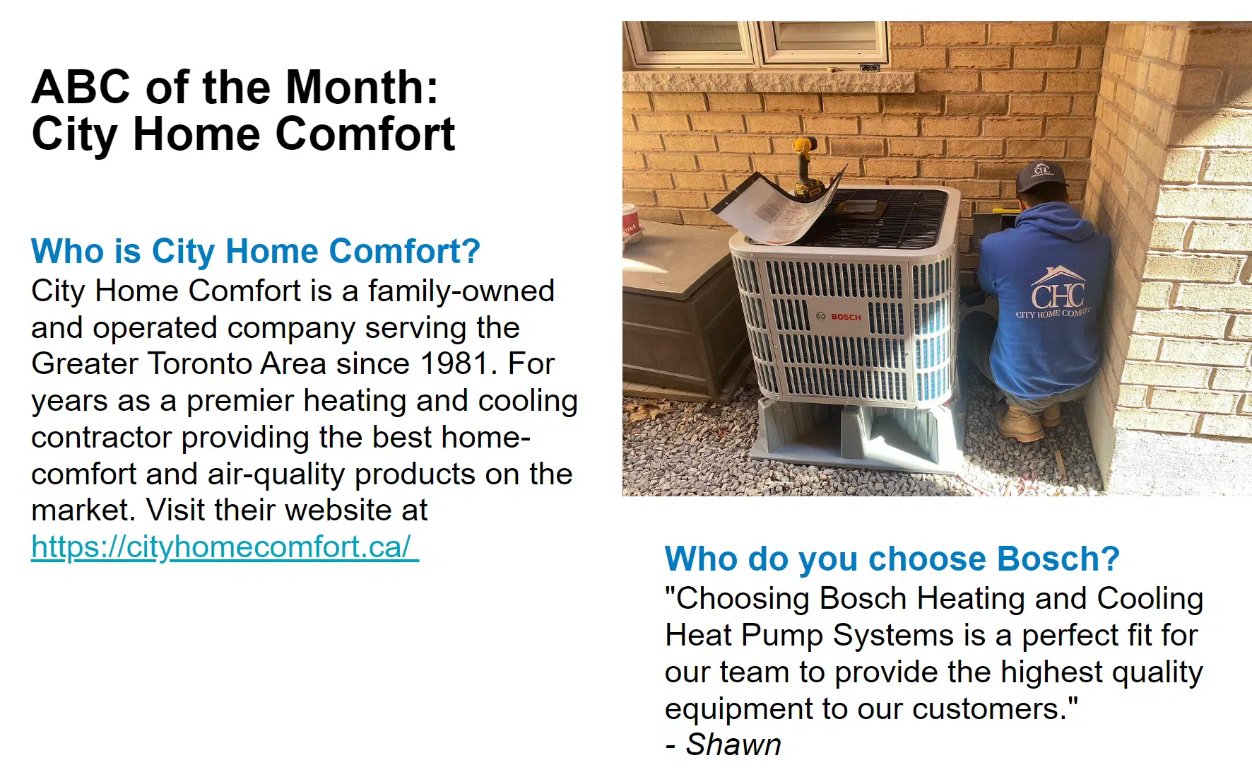Bosch Accredited Contractor of the month