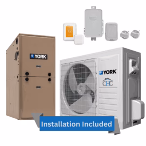 York HMH7 Hybrid Heat Pump with TM9V Furnace and Honeywell T10+ Thermostat Shop